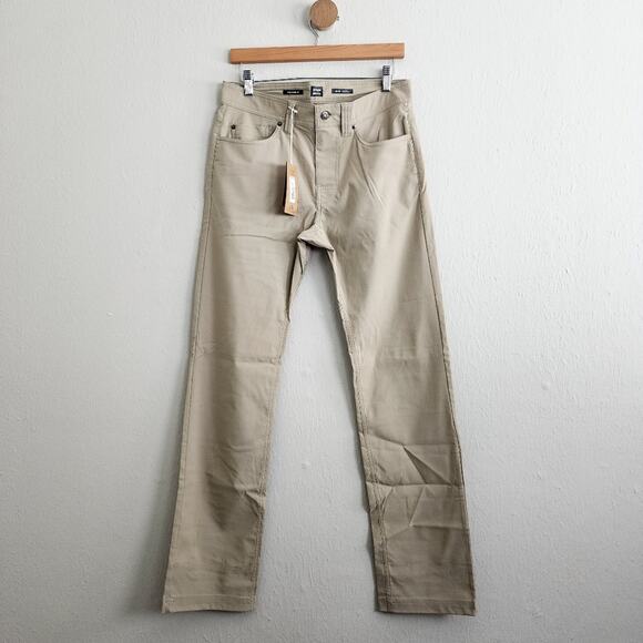 NEW Prana Brion Stretch Zion Men's Tan Straight-Leg Pants Sandbar Tan 30x24 - Picture 6 of 13